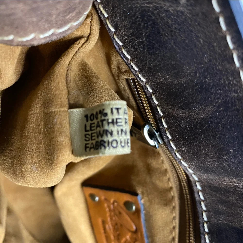 Patricia Nash Armeno Crossbody dark Leather Bag - Picture 10 of 15